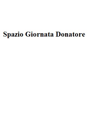 Spazio Giornata raccolta sangue
