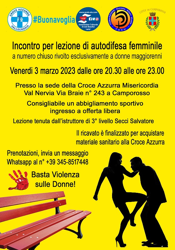 Incontro per lezione di autodifesa femminile
